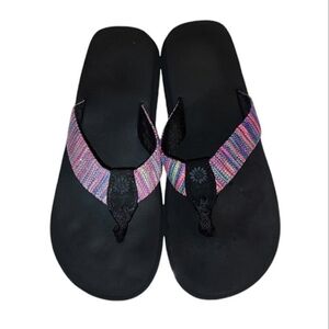 Yellow Box Multicolor Striped Sandals